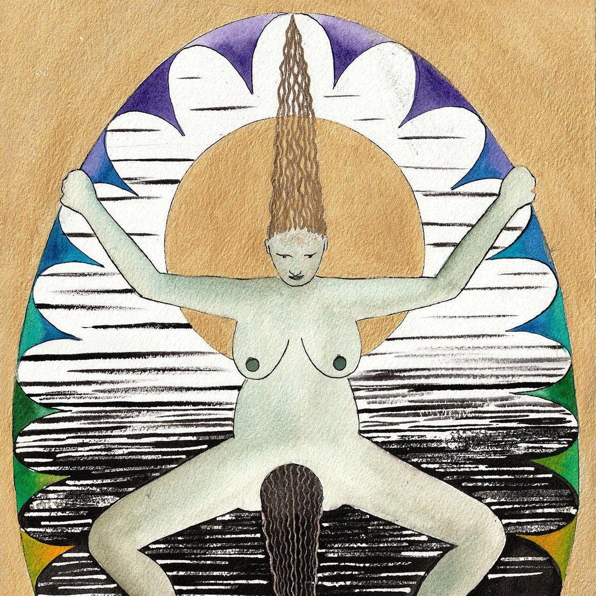Birthing a New Consciousness - Watercolour 32 x 22 cm