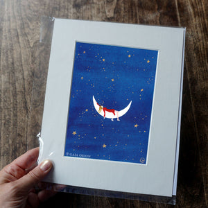 Cosmic Playground #10 - Watercolour and Gold Acrylic - 7" x 5" (18 x 13 cm)