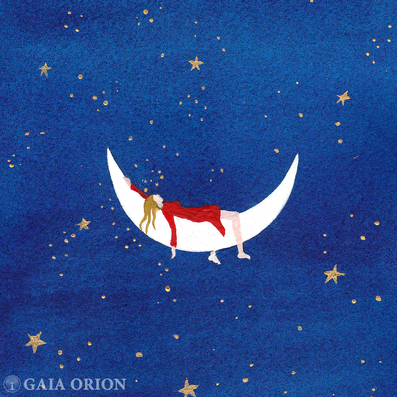 Balançoire cosmique nº10 - Aquarelle et acrylique 18 x 13 cm