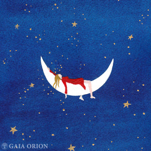 Cosmic Playground #10 - Watercolour and Gold Acrylic - 7" x 5" (18 x 13 cm)