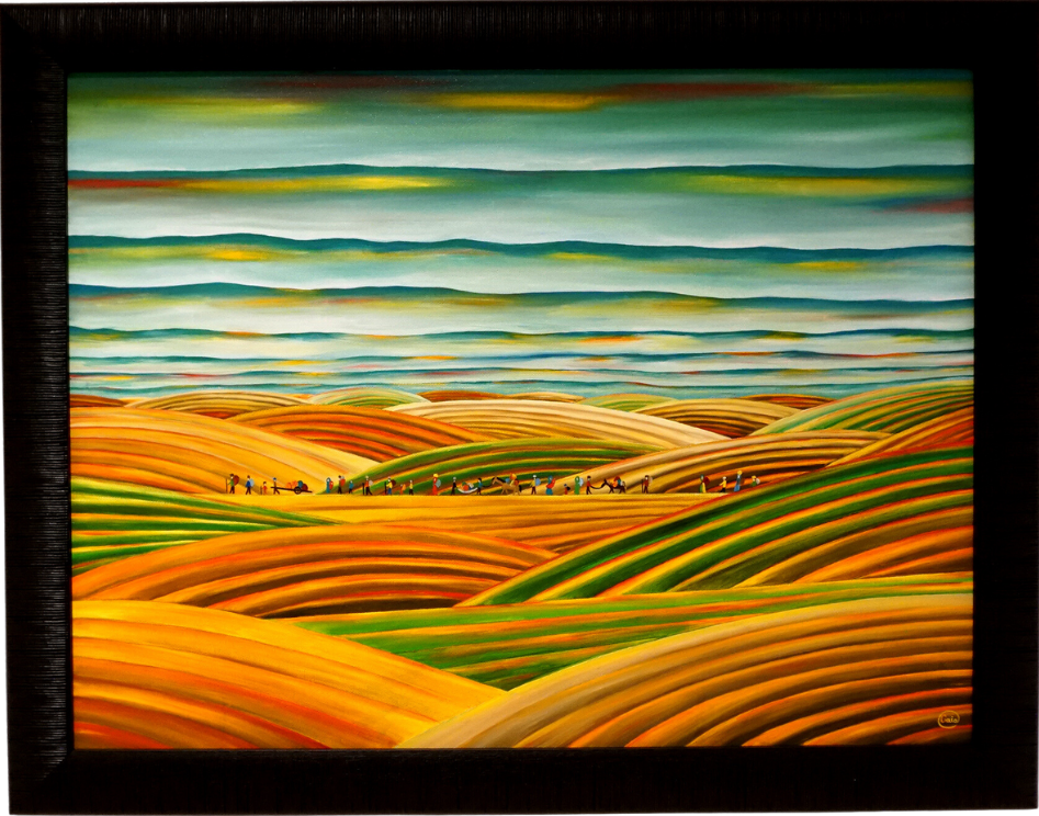 Fondus dans le paysage - 45 x 60 cm – Huile sur toile