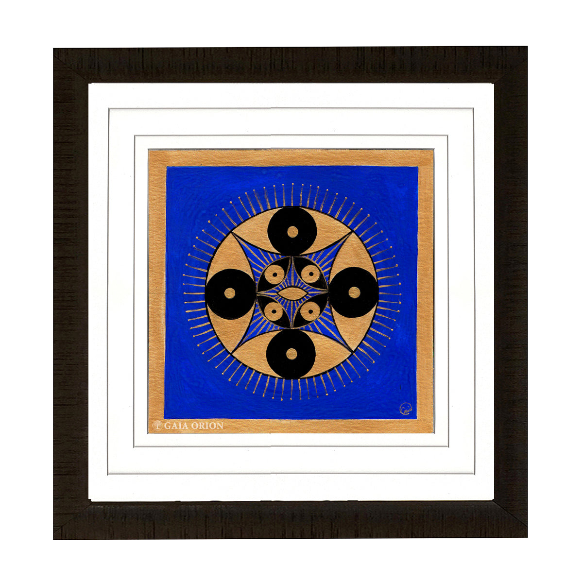 Beyond - Gouache and gold acrylic - 17 x 17 cm (6" x 6")