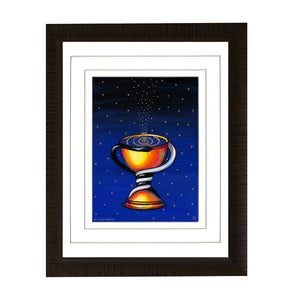 Élixir cosmique - Gouache et acrylique or - 29 x 21 cm