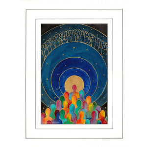 Passage Sacré - Aquarelle et acrylique or - 22 x 15 cm