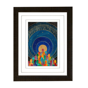 Passage Sacré - Aquarelle et acrylique or - 22 x 15 cm