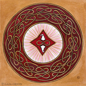 L'harmonie dans le chaos - Gouache et acrylique or - 20 x 20 cm