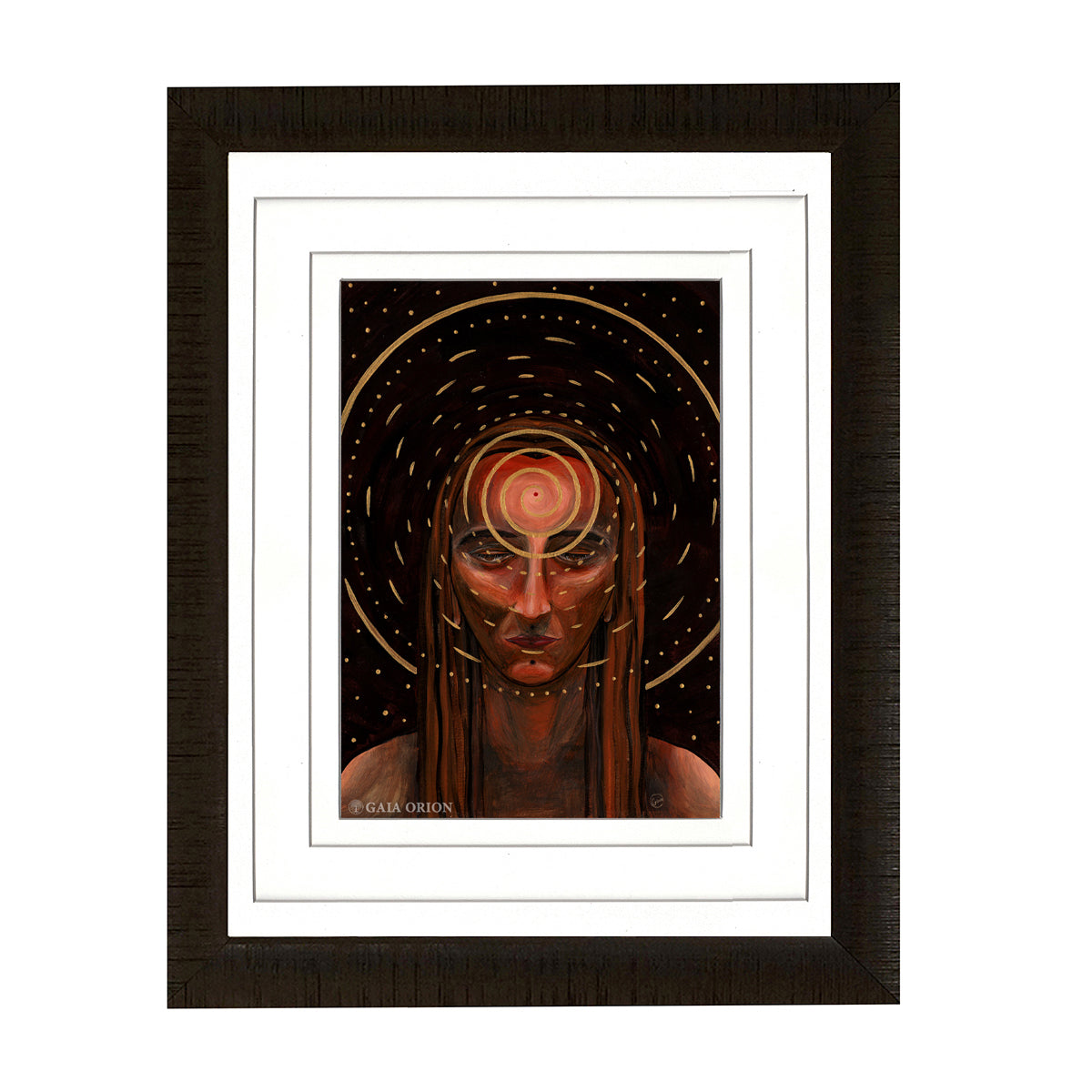 Into the Zone - Gouache and gold acrylic - 37 x 27 cm (11" x 15")