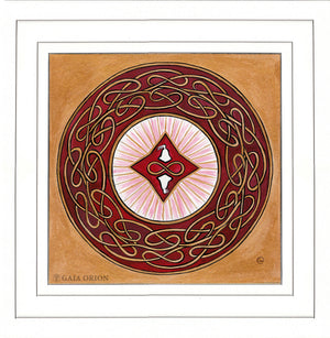 L'harmonie dans le chaos - Gouache et acrylique or - 20 x 20 cm