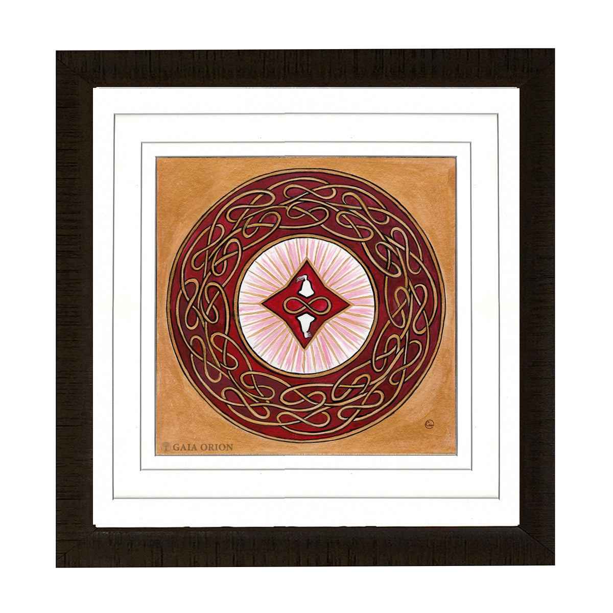Harmony in Chaos - Gouache and gold acrylic - 20 x 20 cm (8" x 8")