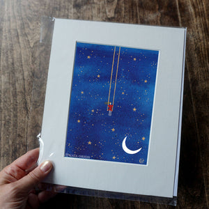 Cosmic Playground #2 - Watercolour and Gold Acrylic - 7" x 5" (18 x 13 cm)