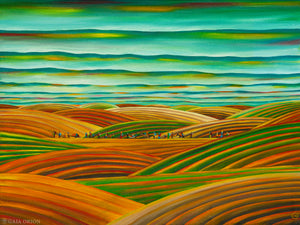 Woven in the Fields - Oil on Canvas - 45 x 60 cm
