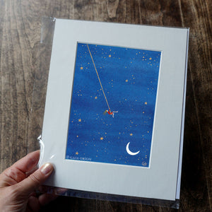 Cosmic Playground #3 - Watercolour and Gold Acrylic - 7" x 5" (18 x 13 cm)