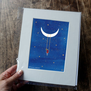 Cosmic Playground #4 - Watercolour and Gold Acrylic - 7" x 5" (18 x 13 cm)