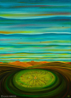 Célébration du solstice - 75 x 55 cm – Huile sur toile