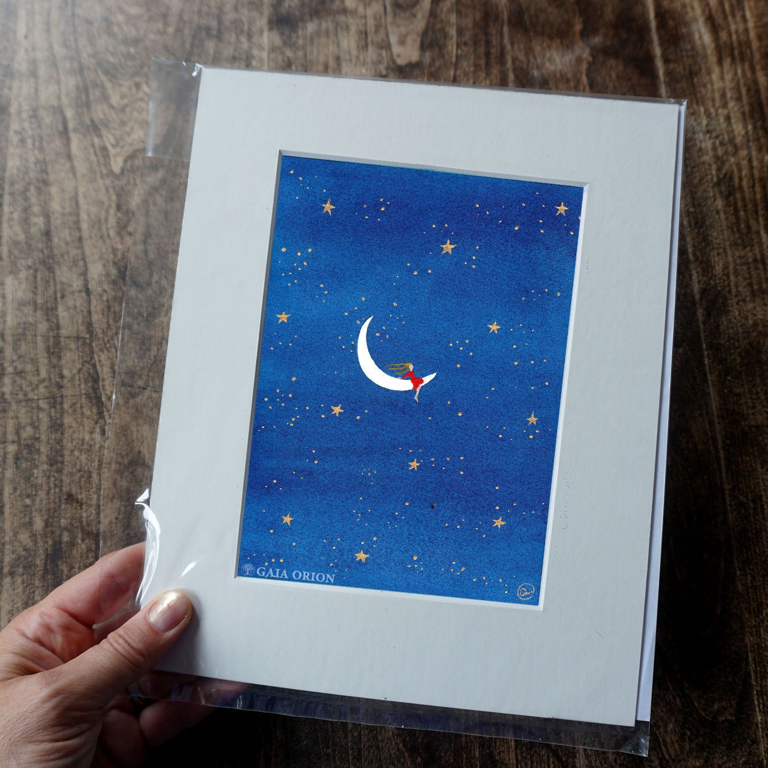 Balançoire cosmique nº7 - Aquarelle et acrylique 18 x 13 cm