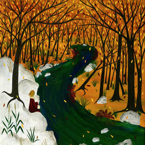Réflexions d'automne - Huile sur toile - 50 x 40 cm