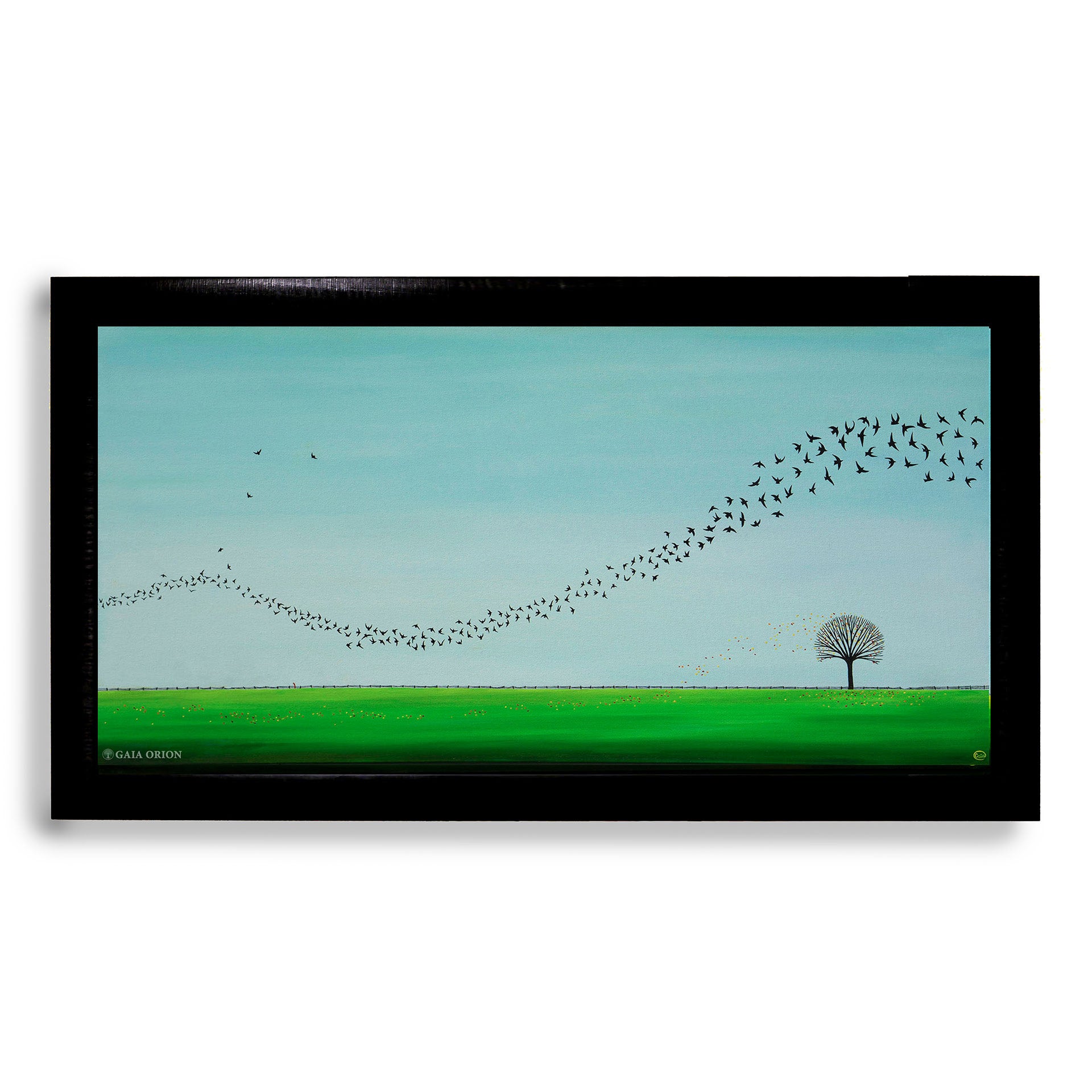 Autumn Flow - Oil on Canvas - 50 x 100 cm - Gaia Orion Art
