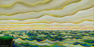 CALM IN THE STORM - Prints on Paper showing serene waves and layered clouds evoking calmness and contemplation.