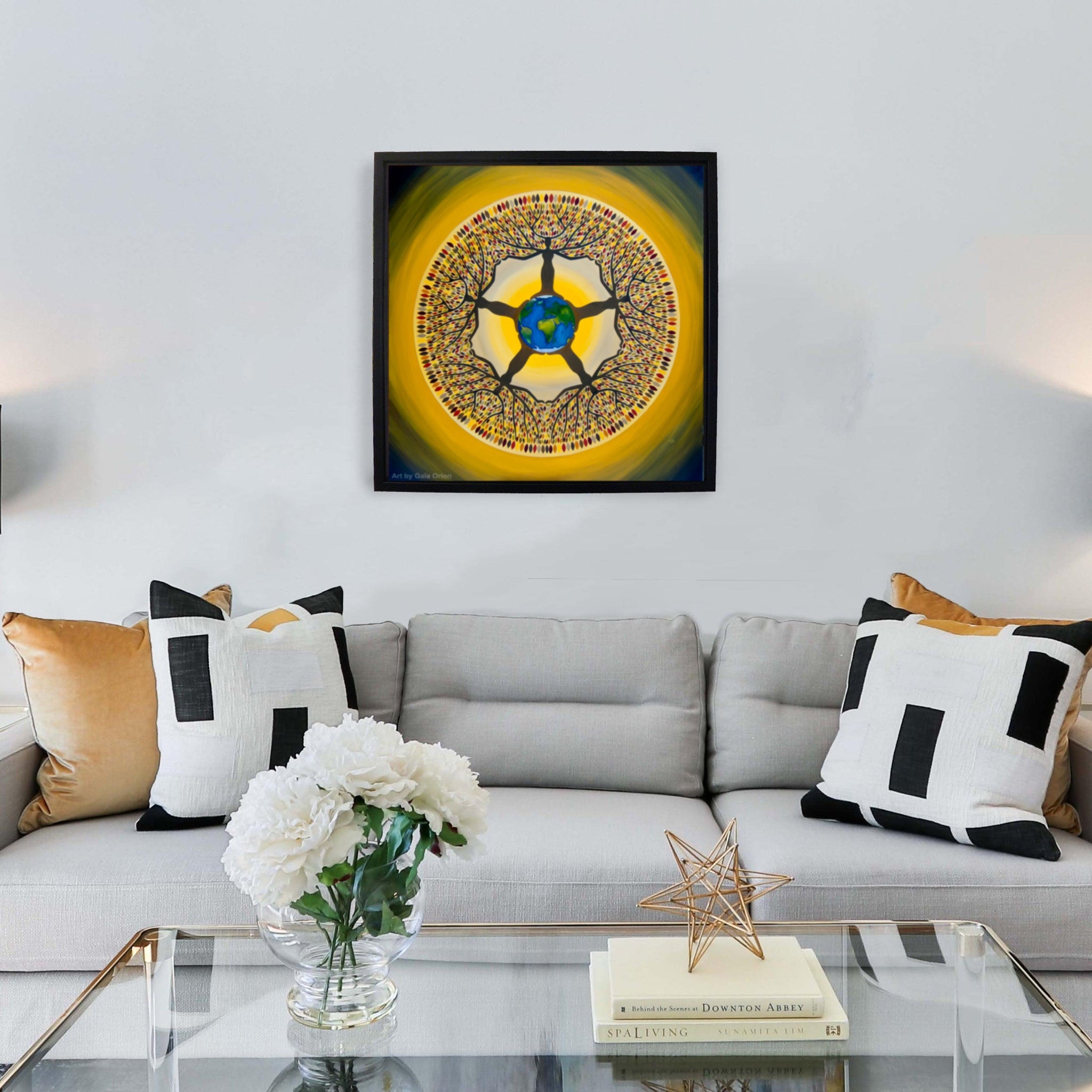 Equilibrium Prints - Planet Earth Mandala by Artist Gaia Orion