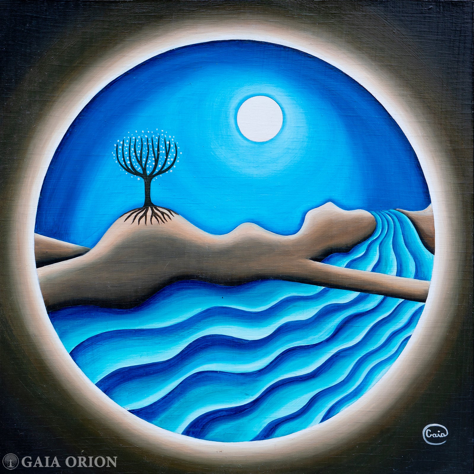 L'âme d'un enfant - Huile sur bois 25 x 25 cm