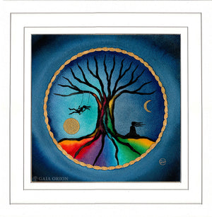 Wisdom watercolor white boarder