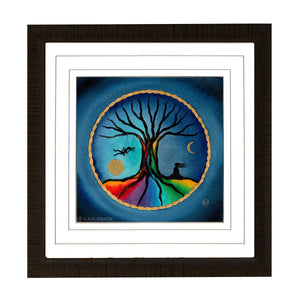 Wisdom watercolor black frame