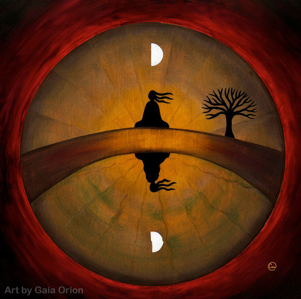 Awakening - Oil on Wood- 20 x 20 cm - Gaia Orion Art