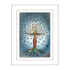 Intuitive Woman - Watercolour 13 x 10 cm - Gaia Orion Art