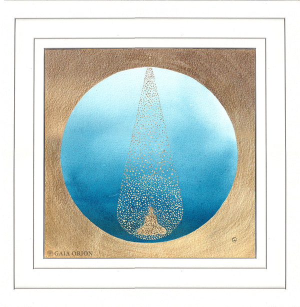 Points of Origin - Watercolour and Gold Acrylic paint 27 x 27 cm - Gaia ...