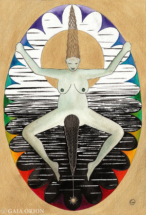 Birthing a New Consciousness - Watercolour 32 x 22 cm - Gaia Orion Art