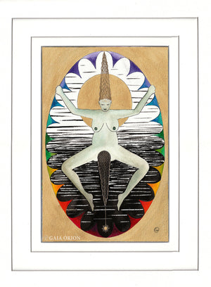 Birthing a New Consciousness - Watercolour 32 x 22 cm - Gaia Orion Art