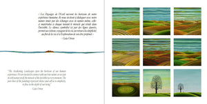 Index page from Gaia Orion Art Book for her solo show in Paris Paysages de l'eveil