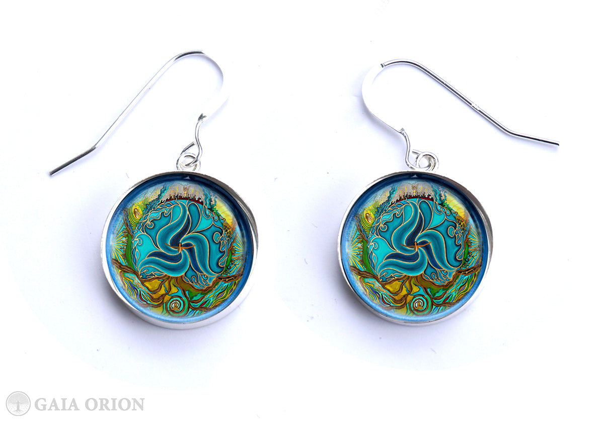 Goddess of The Ocean Earrings - Gaia Orion Art
