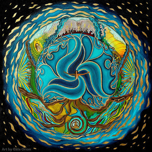 Breaking the Ocean - Oil on Canvas - 60 x 60 cm - Gaia Orion Art