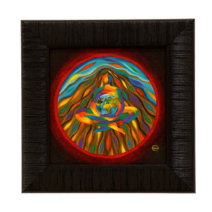 Creative Flow - Oil on Wood - 20 x 20 cm - Gaia Orion Art