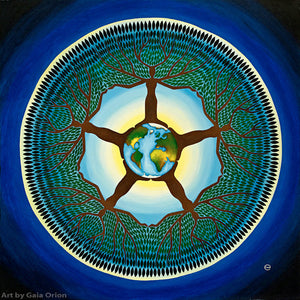 equilibrium mother earth planet tree women mandala