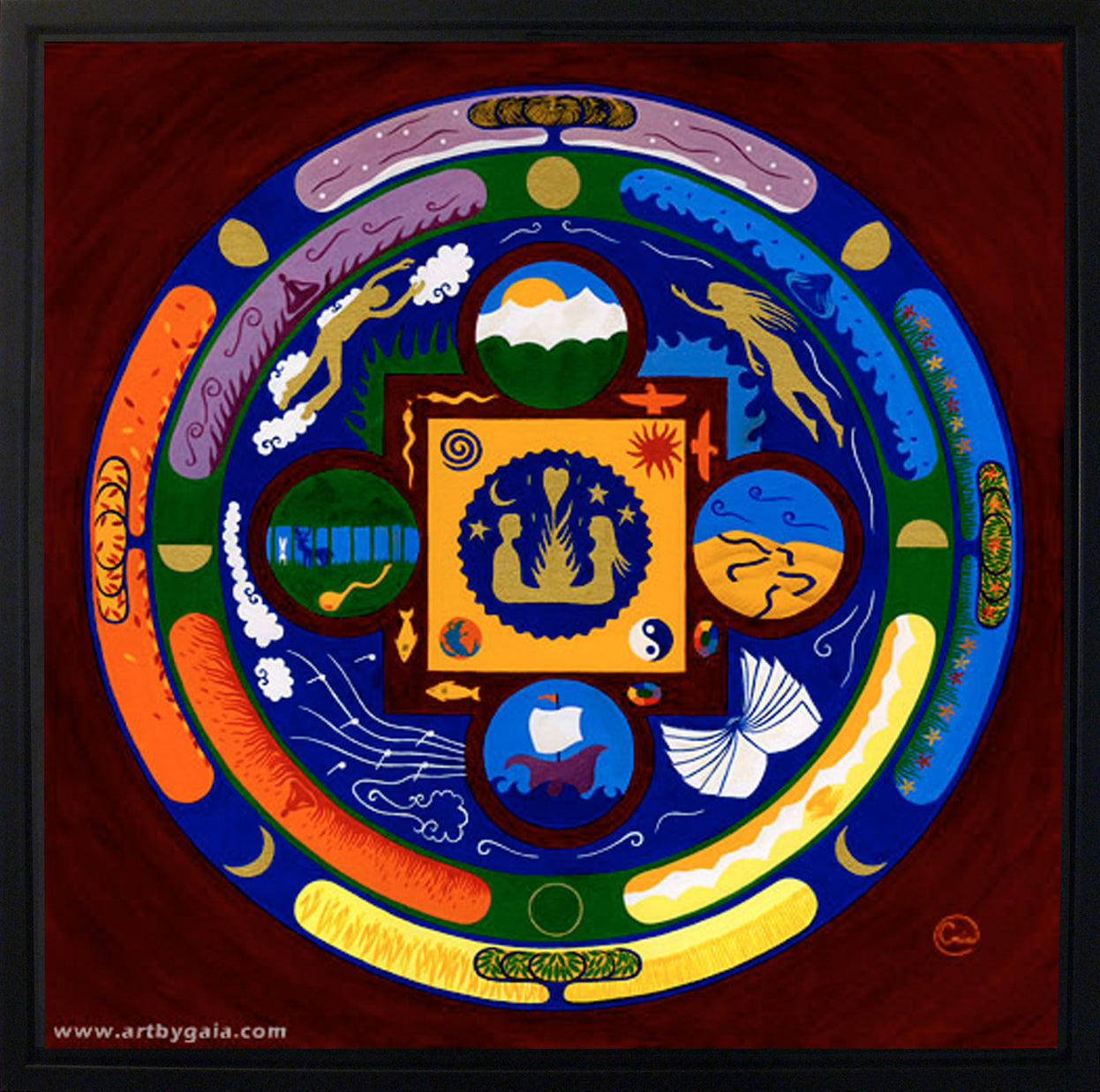 Mandala Canvas, 12x12 Canvas, Mandala Wall Art, Purple Chakra Art