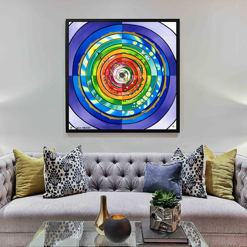 This painting allies Don Beck Spiral Dynamics and Ken Wilber Integral Stages of Evolution