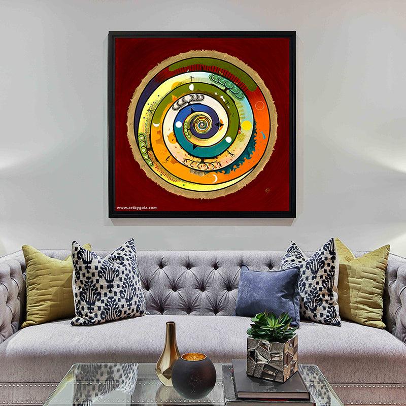 life journey as a spiral with sun and moon cycles seasons growing learning finding wisdom