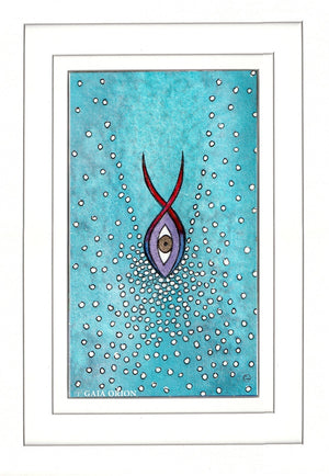 Going Deeper - Watercolour 15 x 9 cm - Gaia Orion Art