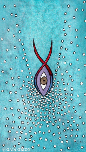 Going Deeper - Watercolour 15 x 9 cm - Gaia Orion Art
