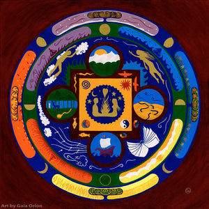 Mandala for love - Oil on Canvas - 60 x 60 cm - Gaia Orion Art
