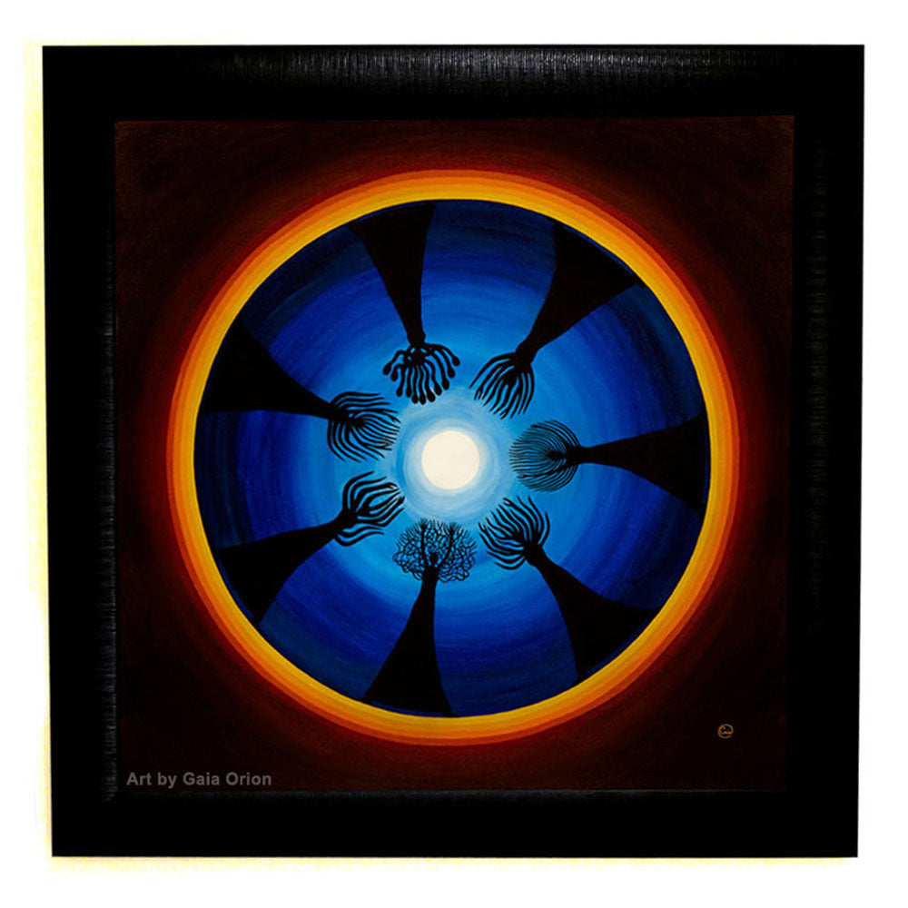 Moon Ritual - Oil on Canvas - 60 x 60 cm - Gaia Orion Art