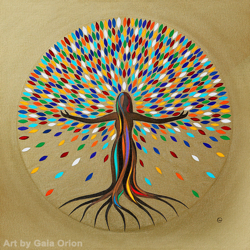 She Flourishes - Oil on Canvas - 60 x 60 cm - Gaia Orion Art
